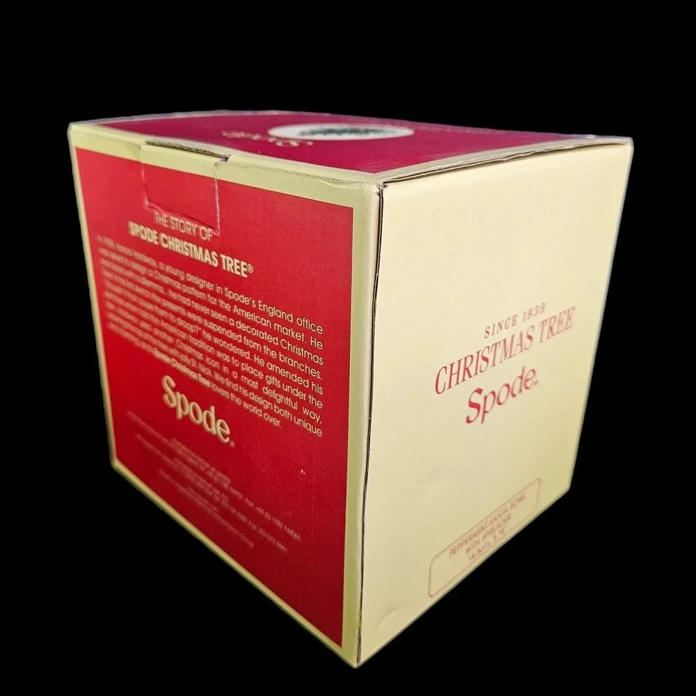 Spode Christmas Tree Peppermint Santa Dip Bowl With‎ Spreader in Gift Box READ